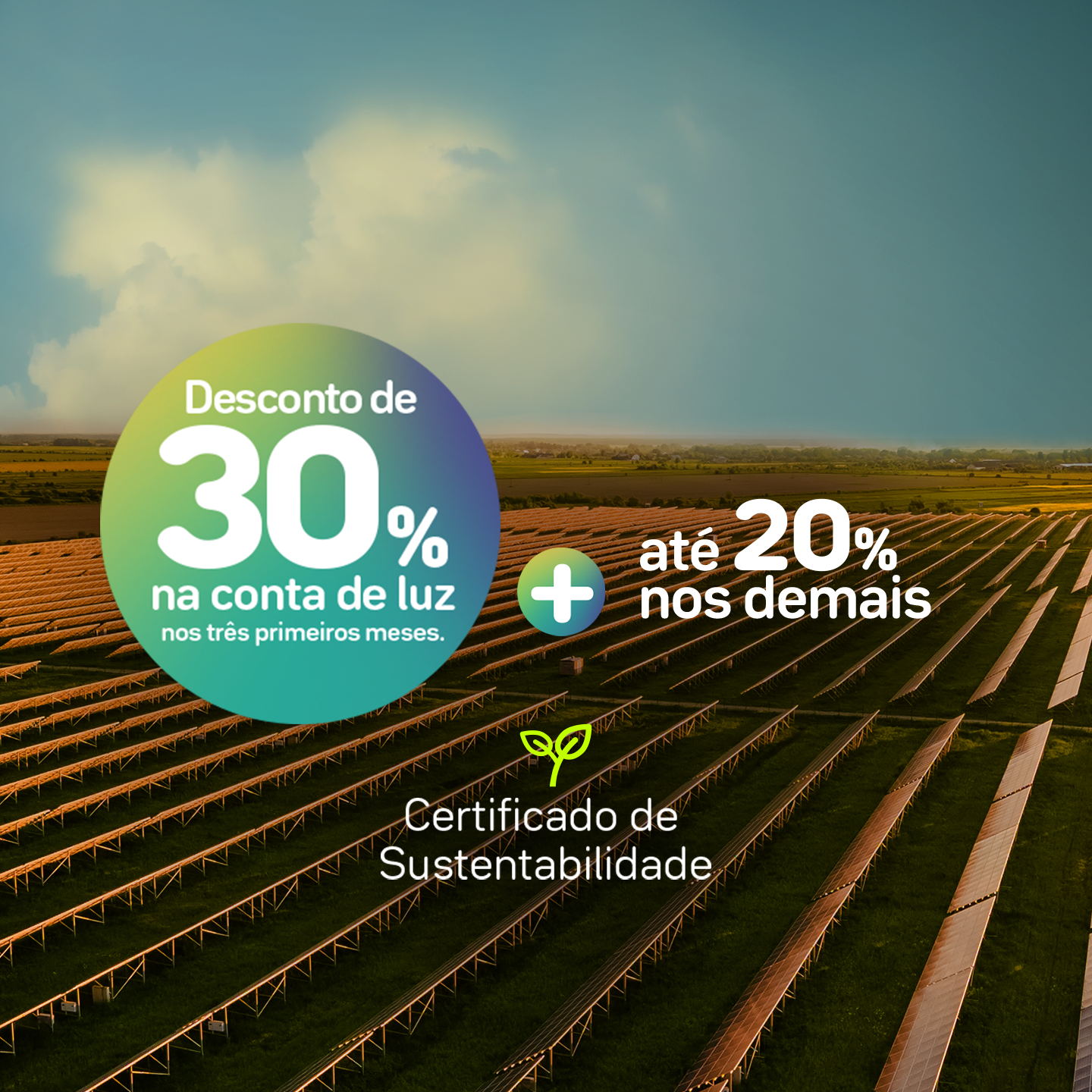 30% de desconto na conta de luz