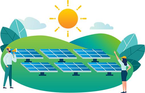 Instalação das fazendas solares